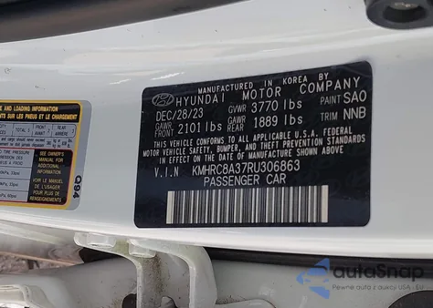 2024 Hyundai Venue Limited from USA, damaged, VIN KMHRC8A37RU306863